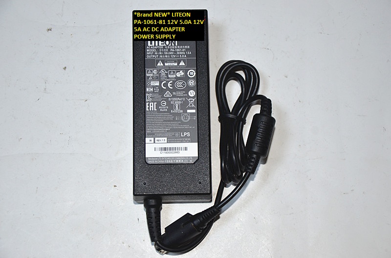 *Brand NEW* AC100-240V 4pin LITEON 12V 5.0A PA-1061-81 12V 5A AC DC ADAPTER POWER SUPPLY